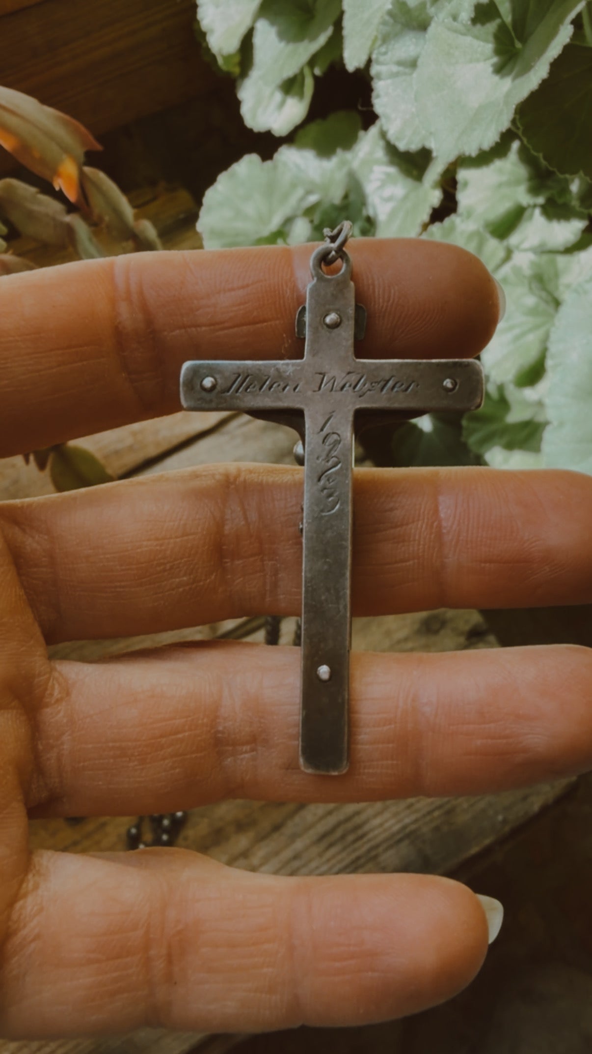 Antique Silver Rosary