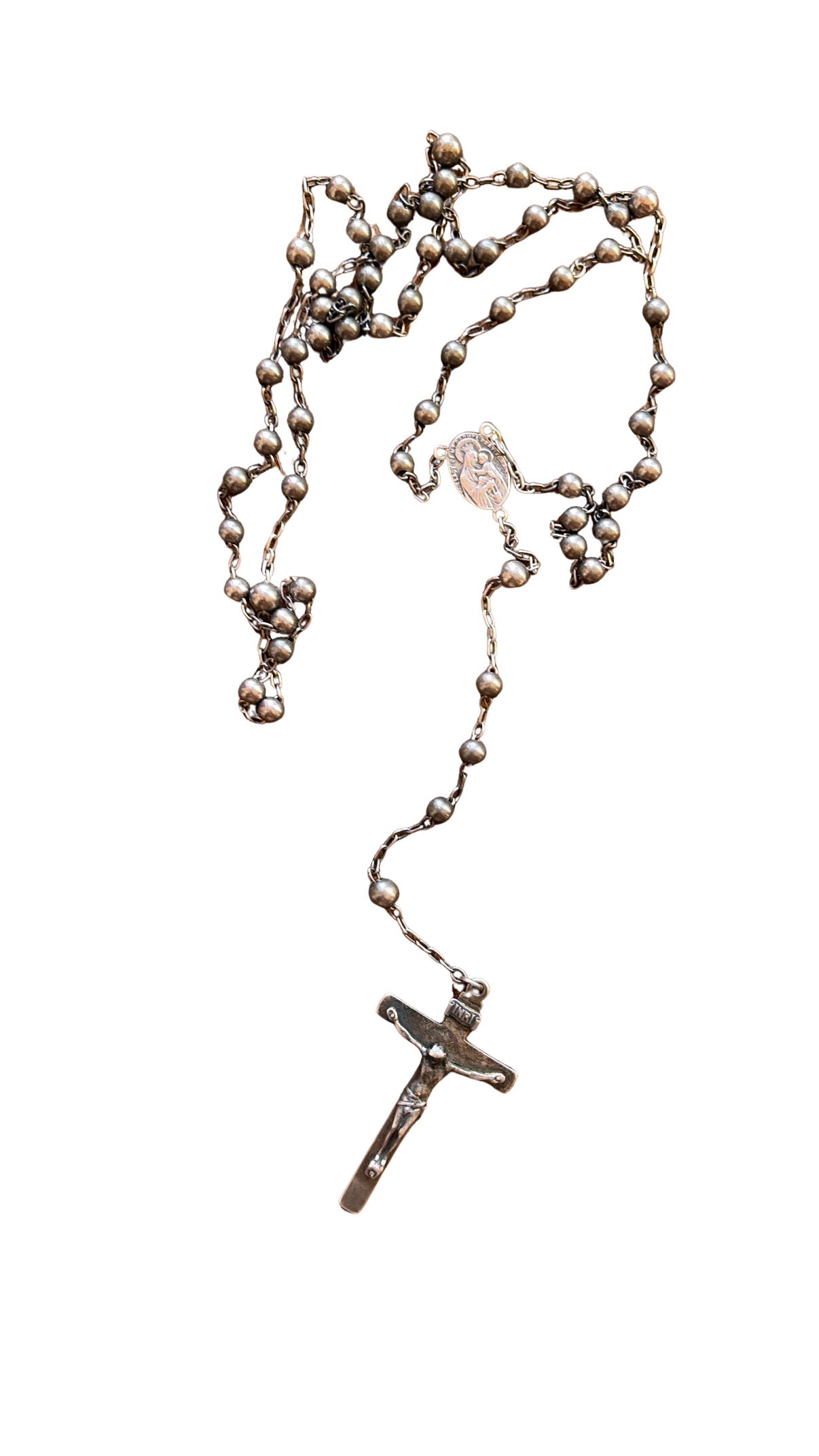 Antique Silver Rosary