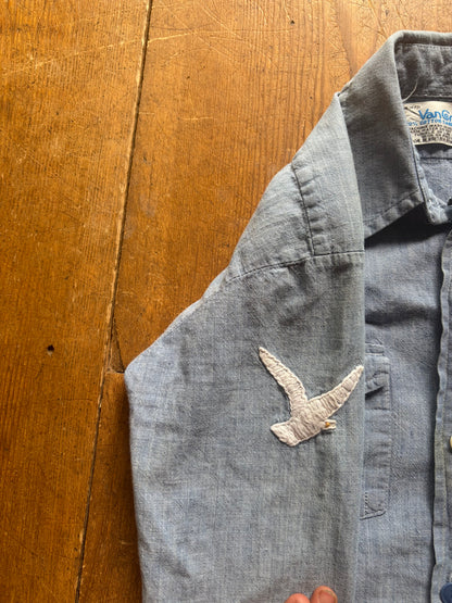 Whimsical Embroidered Chambray