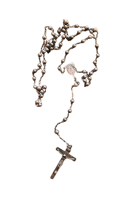 Antique Silver Rosary