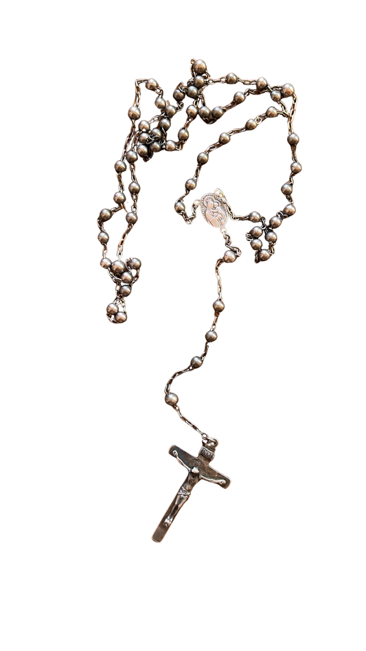 Antique Silver Rosary