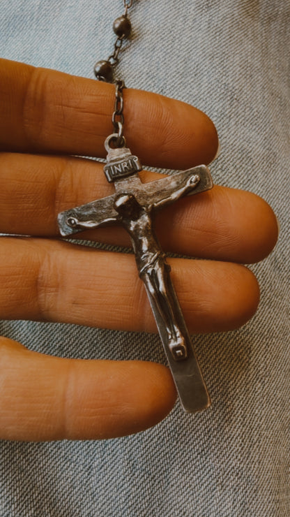Antique Silver Rosary