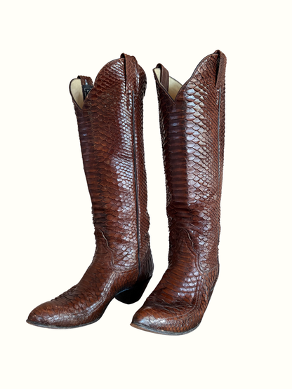 Vintage Snakeskin Larry Mahan Boots