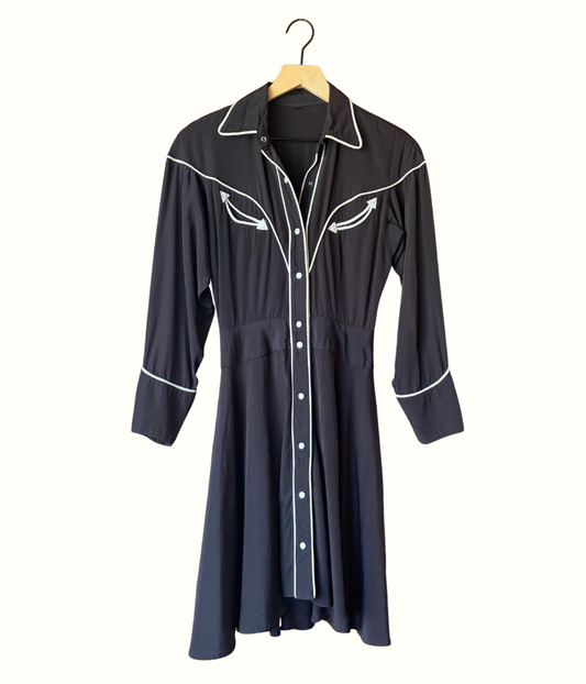 Vintage Pearl Snap Dress