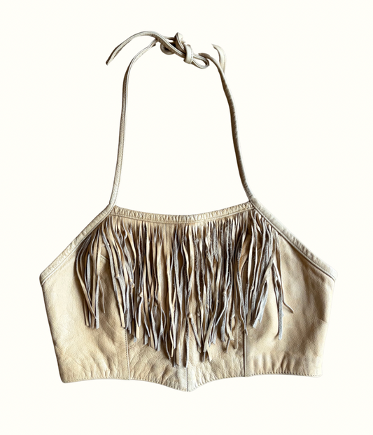 Leather Fringe Halter