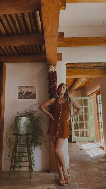 Vintage Suede Mini Dress