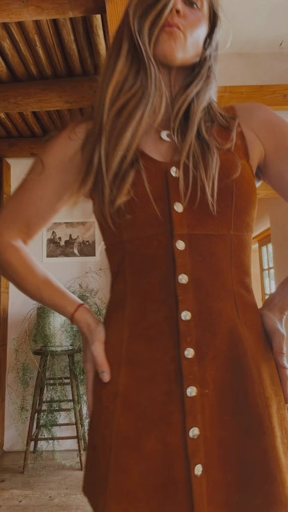 Vintage Suede Mini Dress