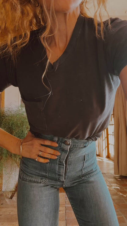 Black Pocket Tee